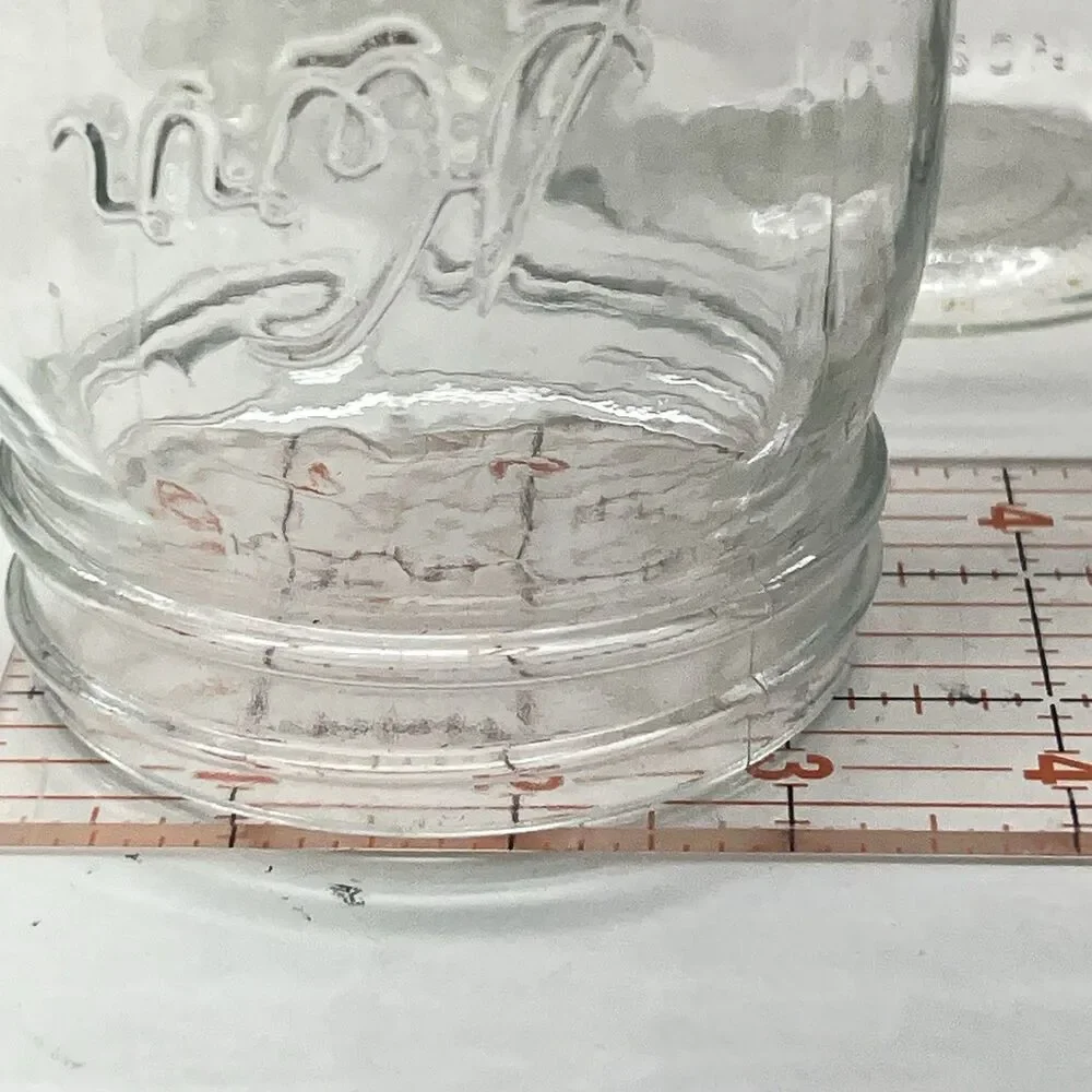 Vintage Kerr Wide Mouth Mason Quart Jars ~Set of 4 ~ Clear Self Sealing~ Canning